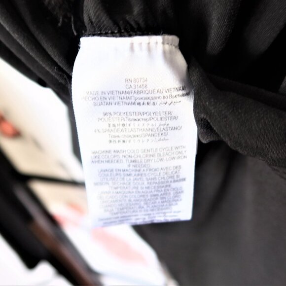 BCBGeneration Black V Neck Tie Love Sleeve Leotard Size Medium - Picture 4 of 9